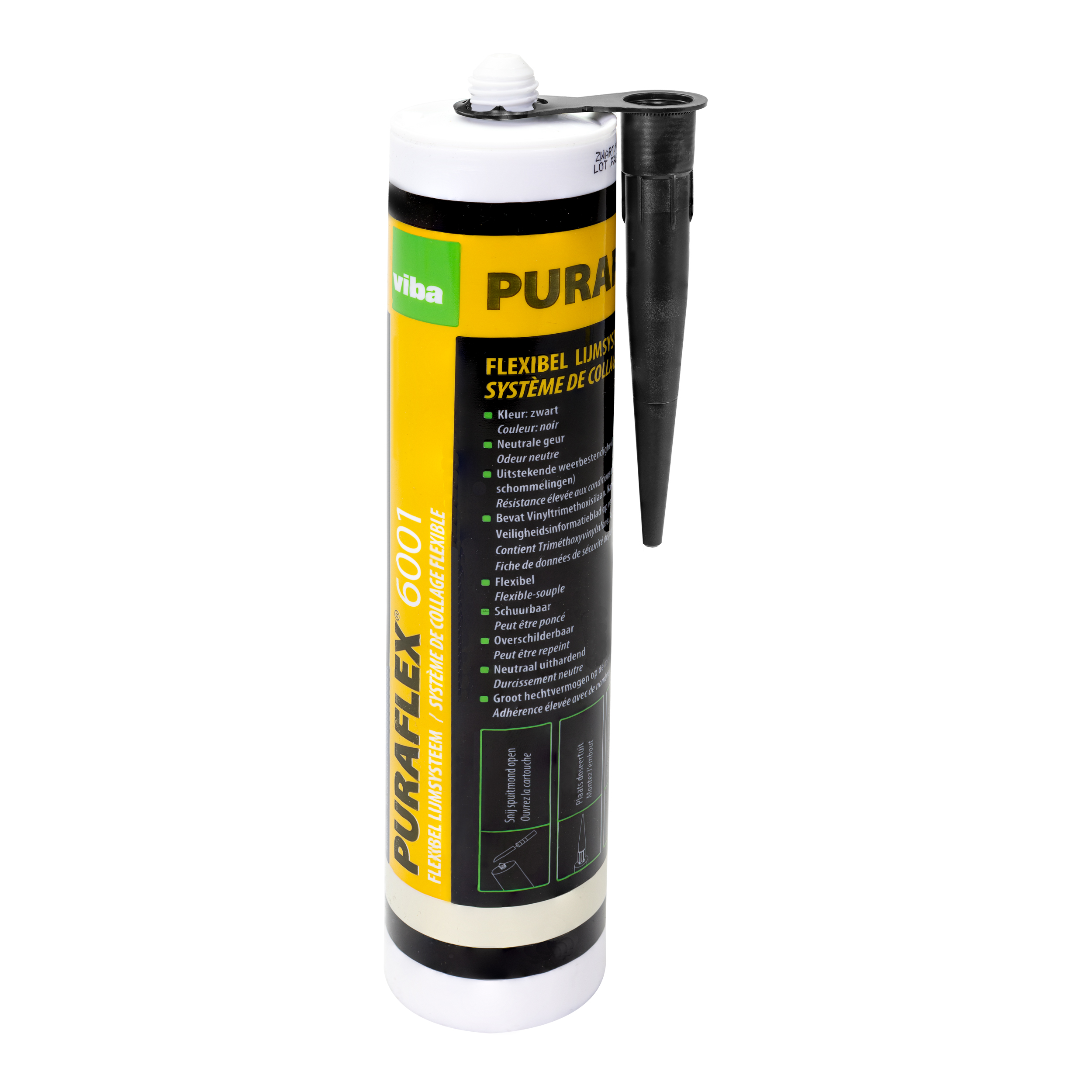 46001129 PURAFLEX 6001 WIT PATROON 290 ML PURAFLEX