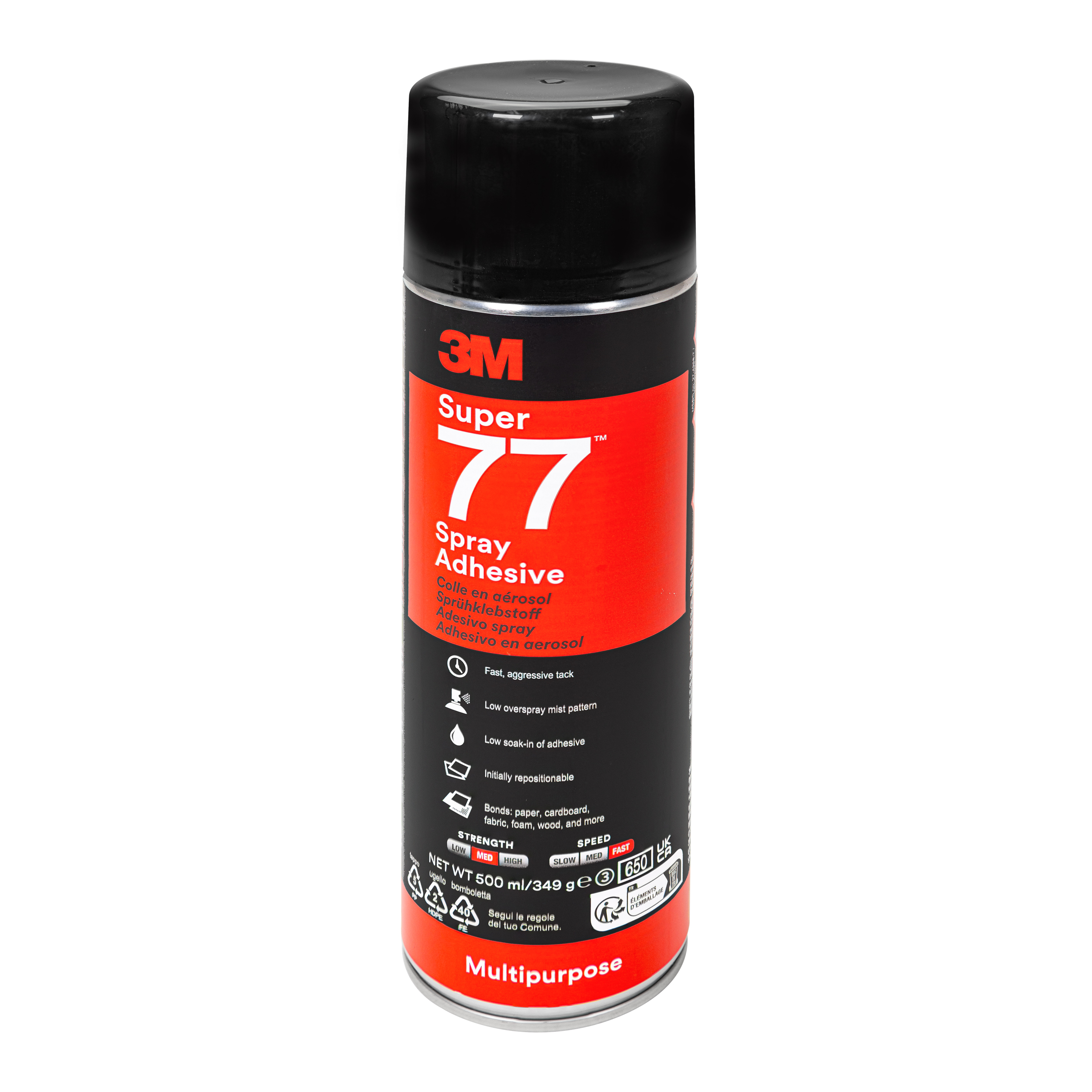 770500 3M SCOTCH-WELD 77 TRANSPARANT 500 ML SPUITBUS LIJMSPRAY