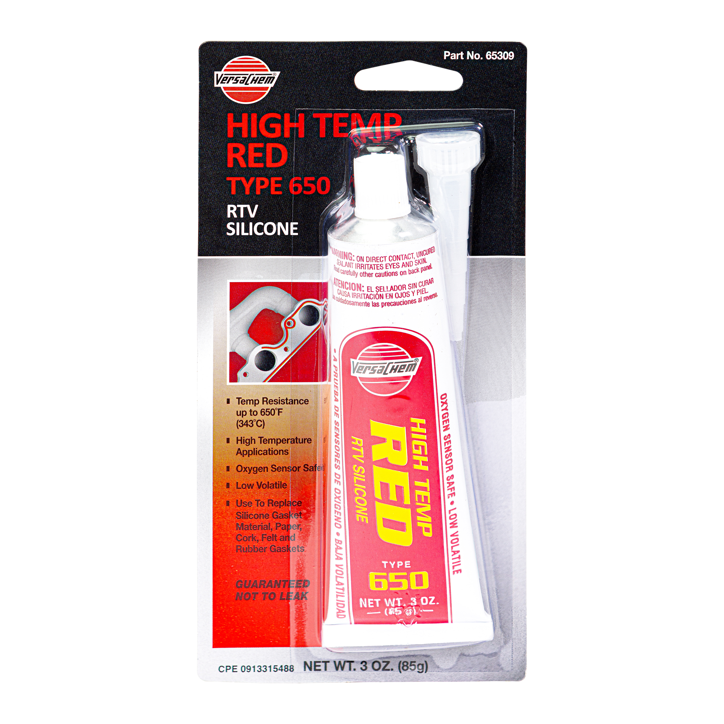 941650100 RED SILICONE 650 PATROON 304 ML