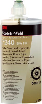 201172404 3M SCOTCH-WELD 7240 B/A GRIJS 400 ML DUBBELSPUIT EPOXYLIJM