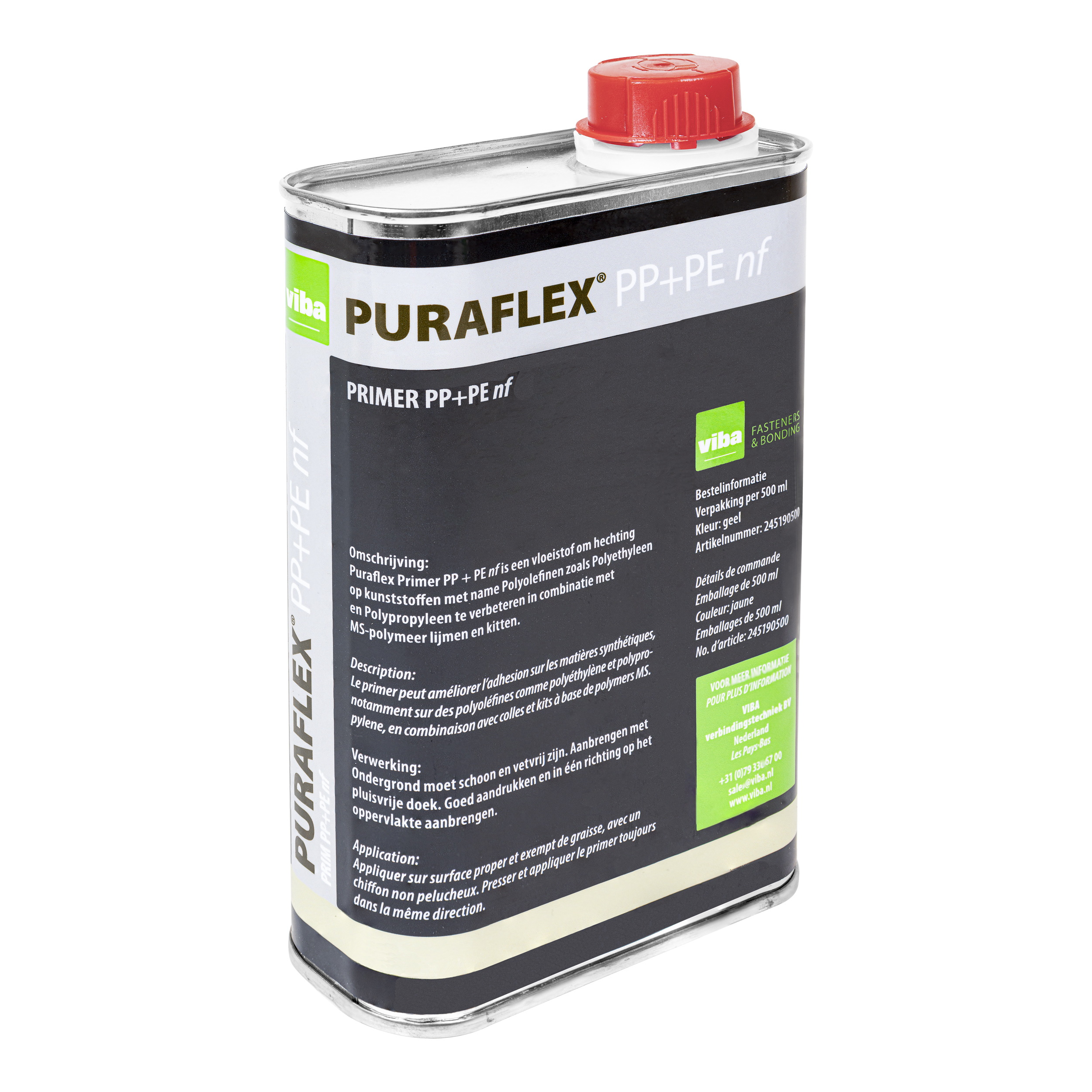 245190500 PURAFLEX PP + PE NF PRIMER, BLIK 500 ML PURAFLEX #
