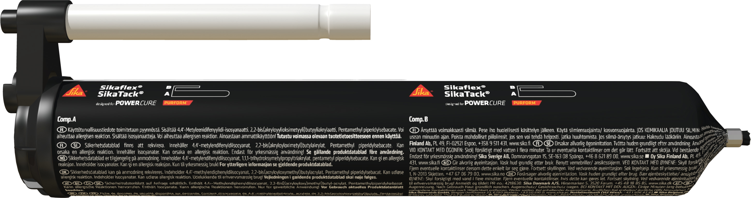 925713867 "SIKATACK ELITE PURFORM ZWART 600 ML AUTORUITLIJM VOOR PERSONENAUTO'S"