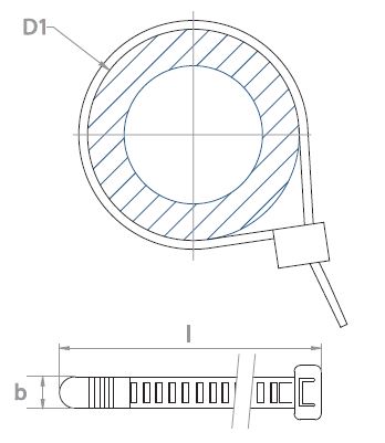 271208596 KABELCLIP 208596 PA66-Na