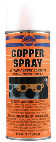 941888980 COPPER SPRAY SPUITBUS 255 G HI-TEMP GASKET ADHESIVE